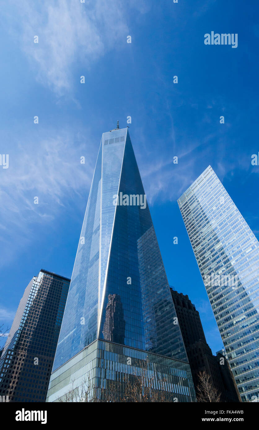 La torre di libertà nel nuovo World Trade Center a New York City Foto Stock