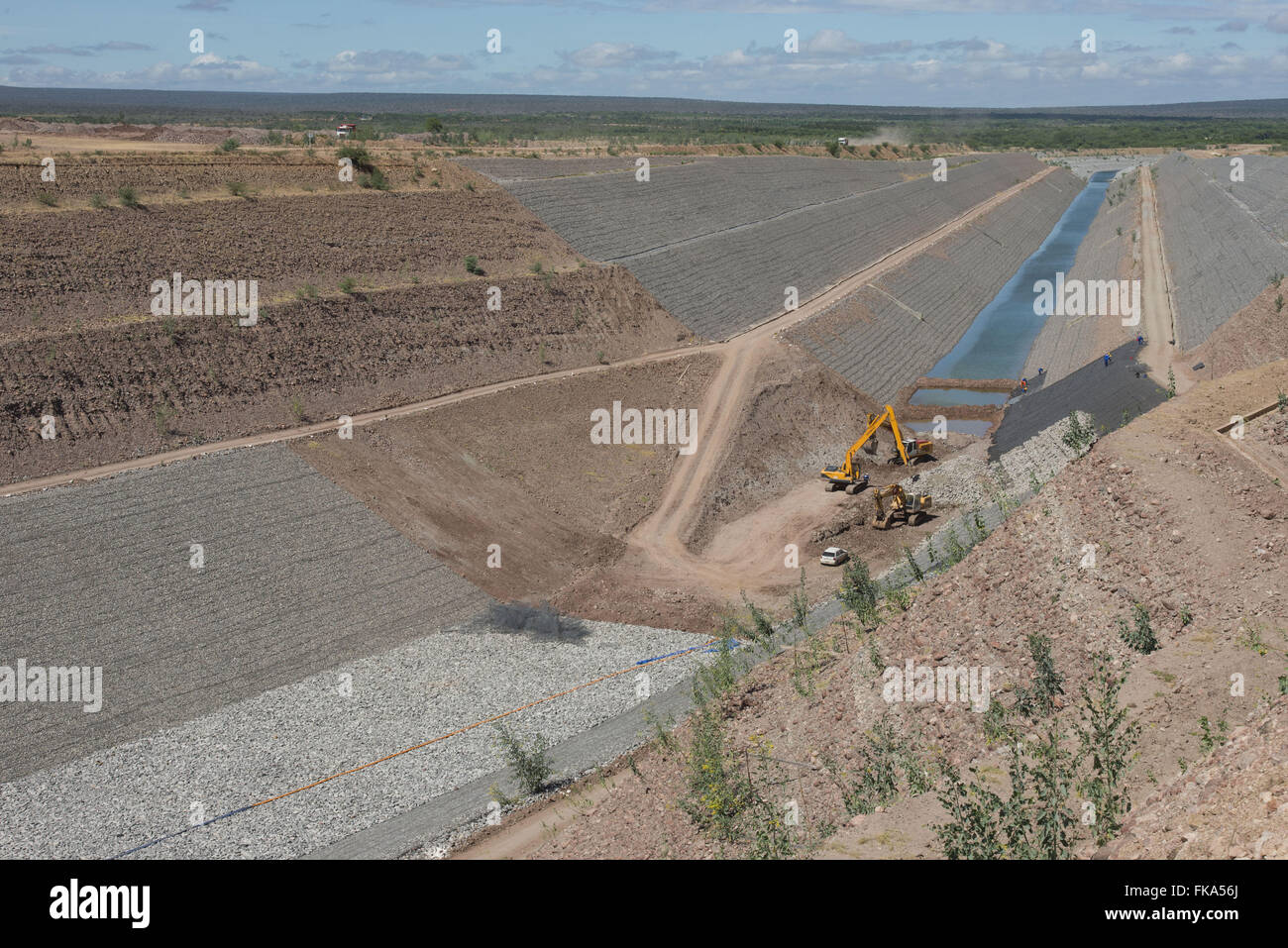 Canale di approccio - Trasposizione del Rio São Francisco Foto Stock