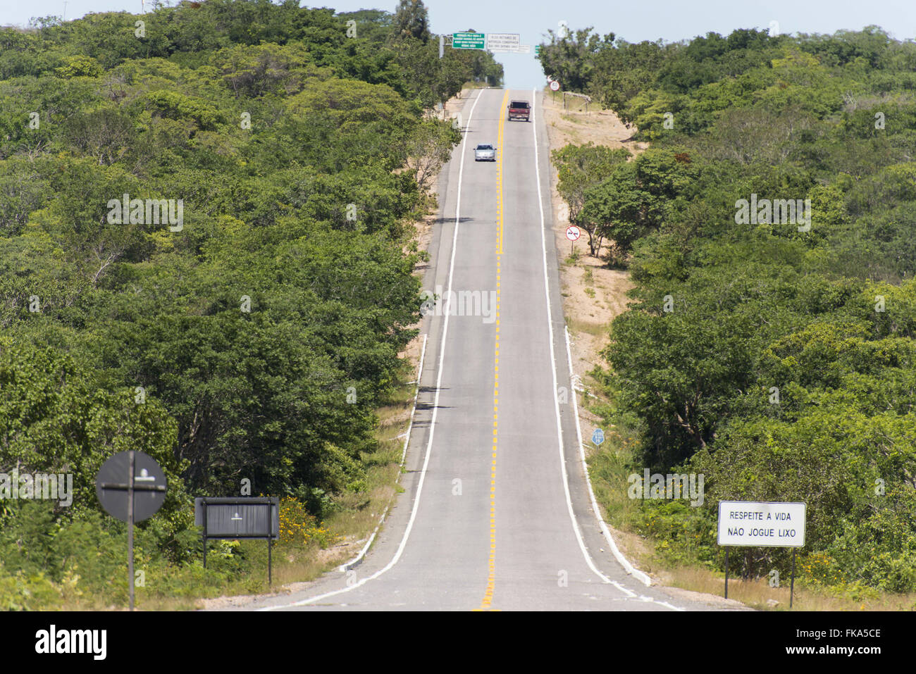 Ce-060 Autostrada statale nel Araripe Foto Stock