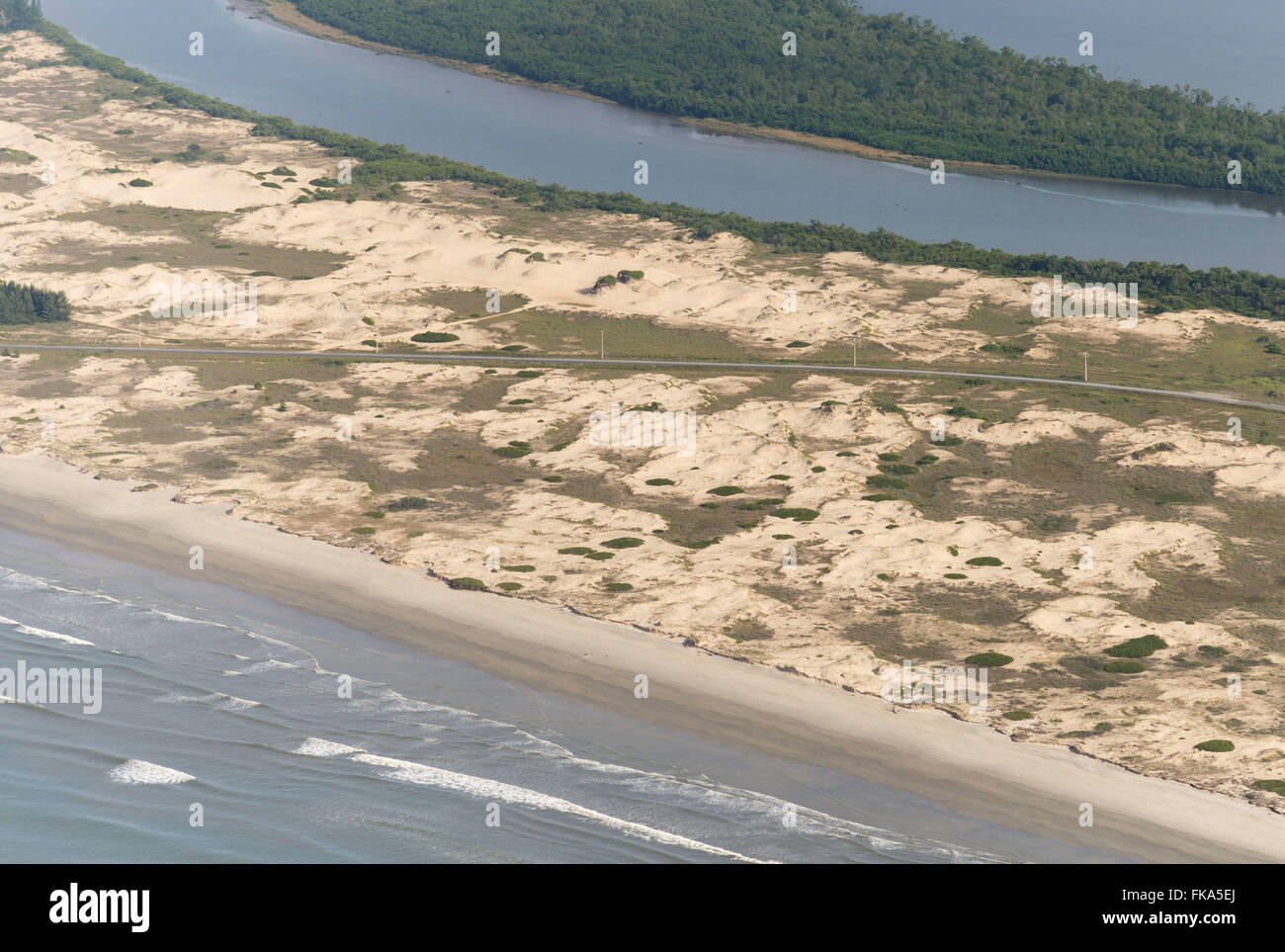 Dune Arak - lato nord di Long Island - per finanziare il piccolo mare Foto Stock