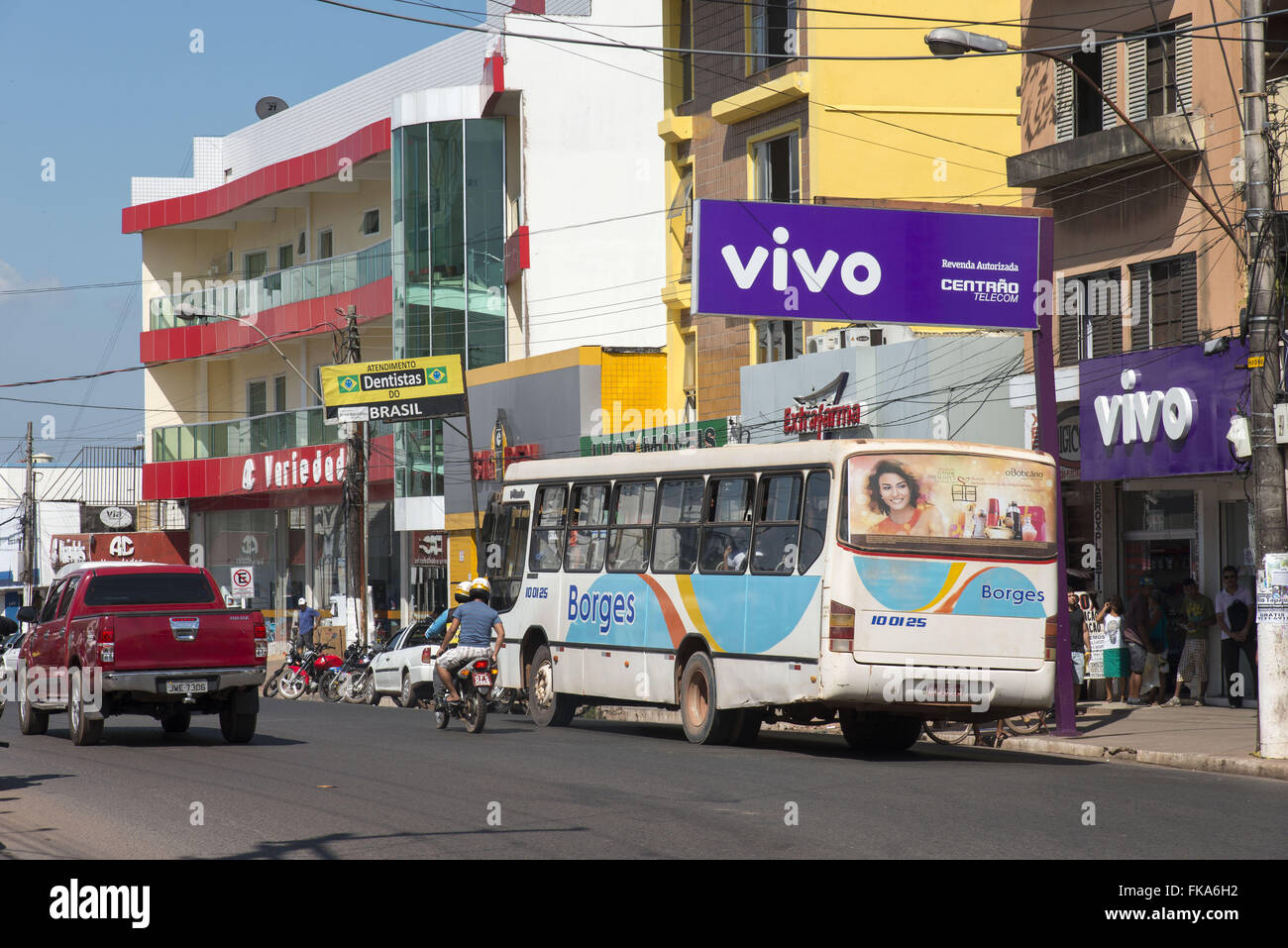 Commercio e servizi a Avenida Rui Barbosa - centro della città Foto Stock