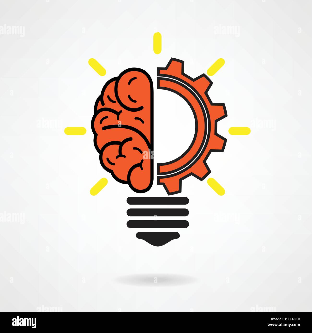 Cervello creativo Idea concept design di sfondo per creare poster flyer brochure coperchio ,business idea ,abstract background. Illustrazione Vettoriale