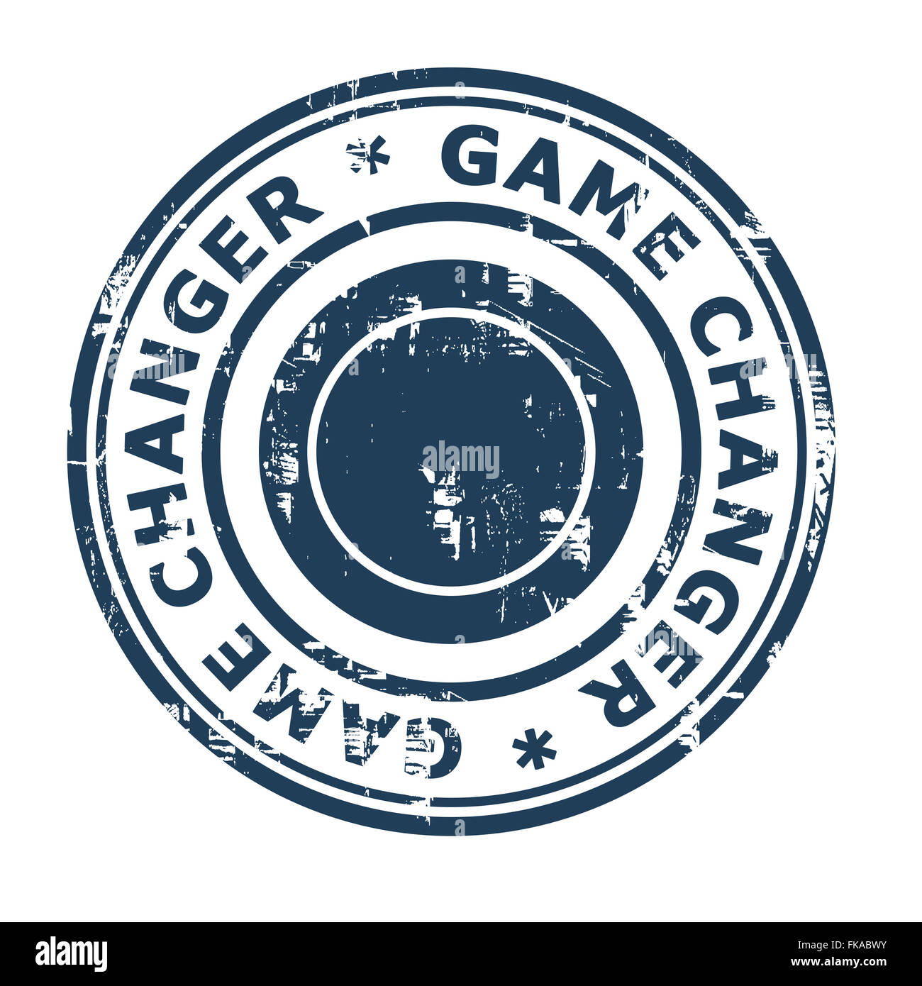 Game Changer concetto business timbro isolato su uno sfondo bianco. Foto Stock