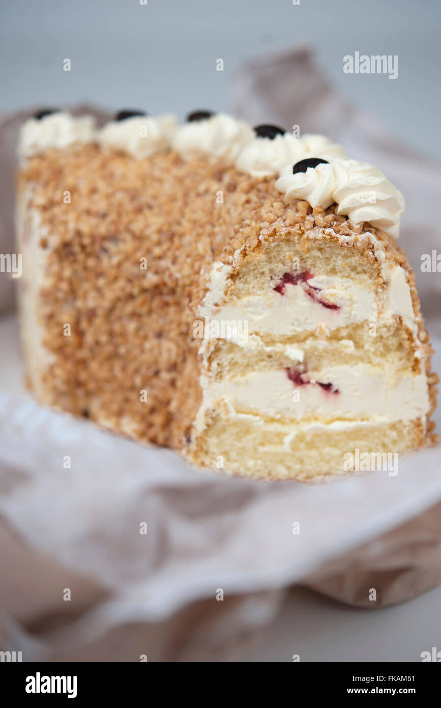 Immagine di un 'Frankfurter Kranz', Frankfurter Kranz è un tradizionale torta Hessia con carichi di crema. Prese su 01/03/16 in Oberursel Foto Stock