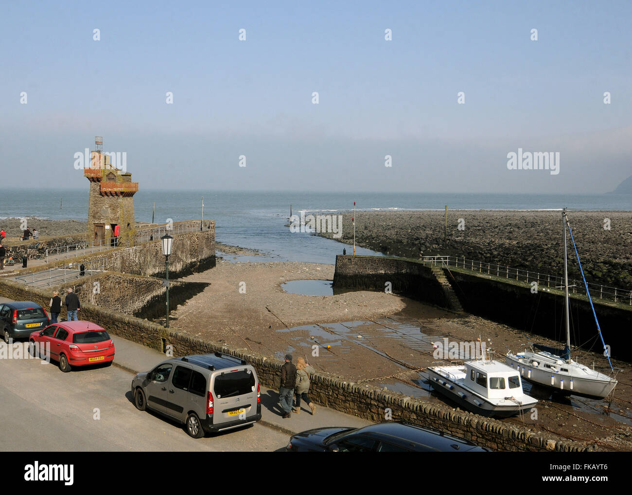 Lynton Lynmouth Valle di rocce North Devon piccola Svizzera Foto Stock