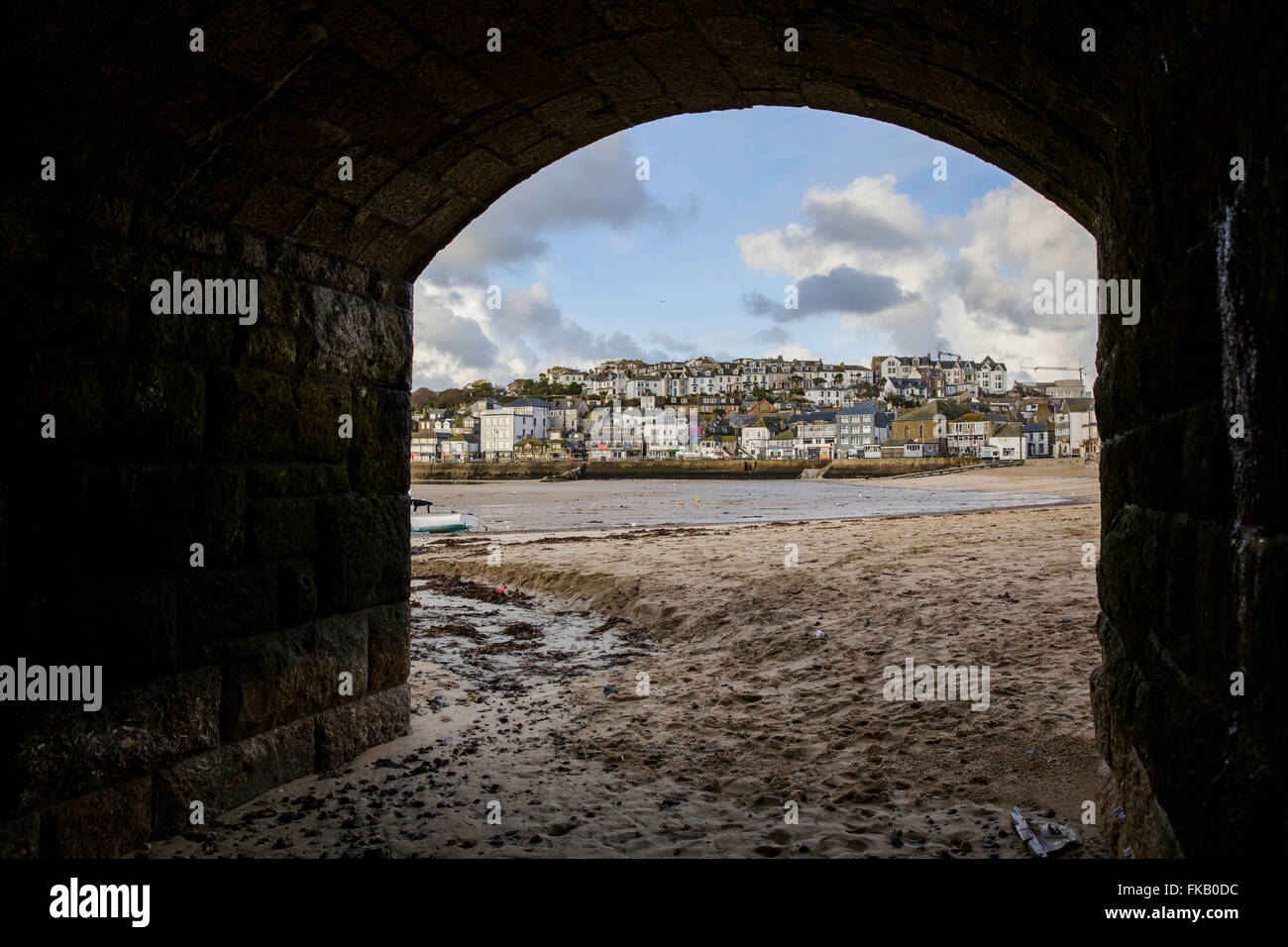 Vista generale di St Ives in Cornovaglia su una mattina di primavera. Foto Stock