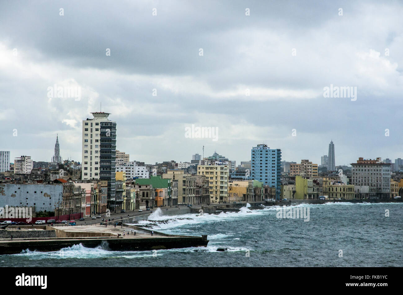 Cuba, La Habana, Malecon Foto Stock