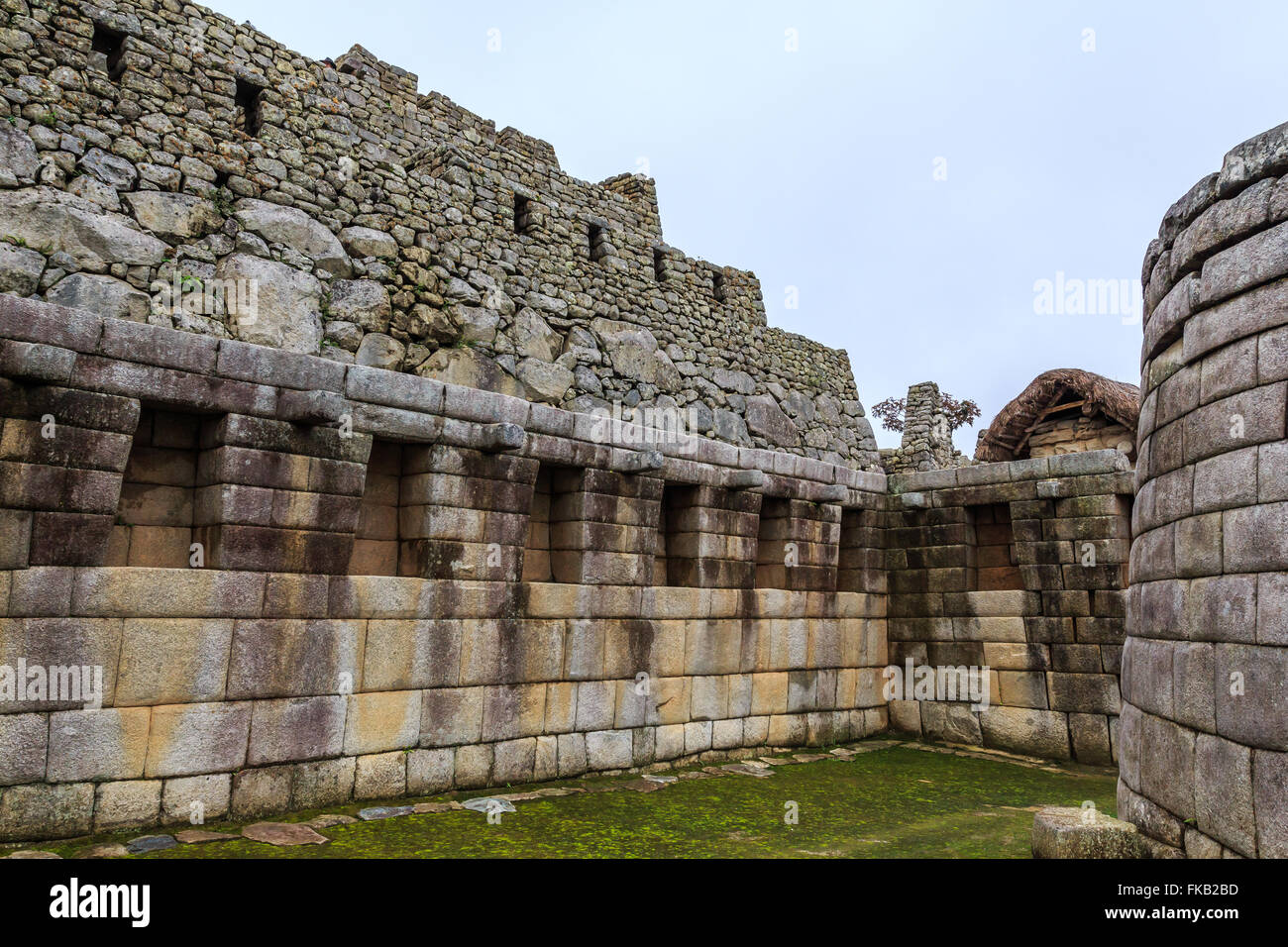 Il Perù, Cuzco, antiche rovine di Machu Picchu Foto Stock