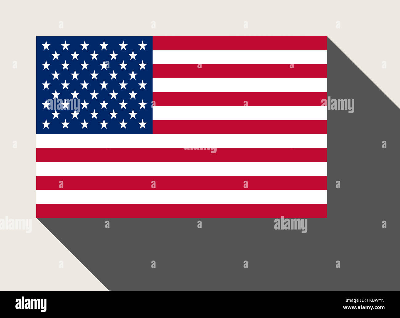 Stati Uniti d'America bandiera in flat web design di stile. Foto Stock