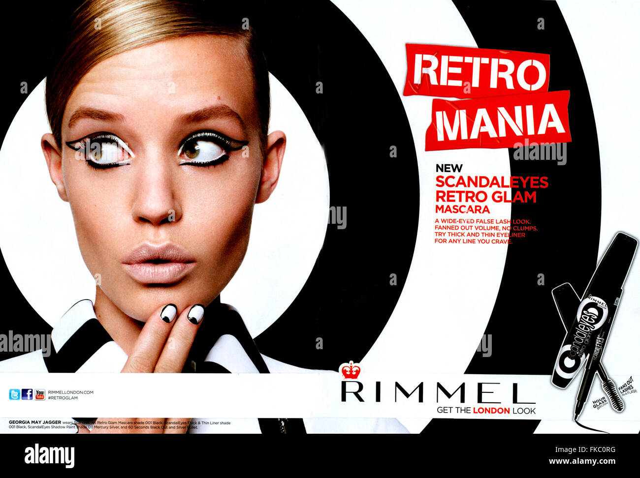 2010S UK Rimmel Magazine annuncio pubblicitario Foto Stock