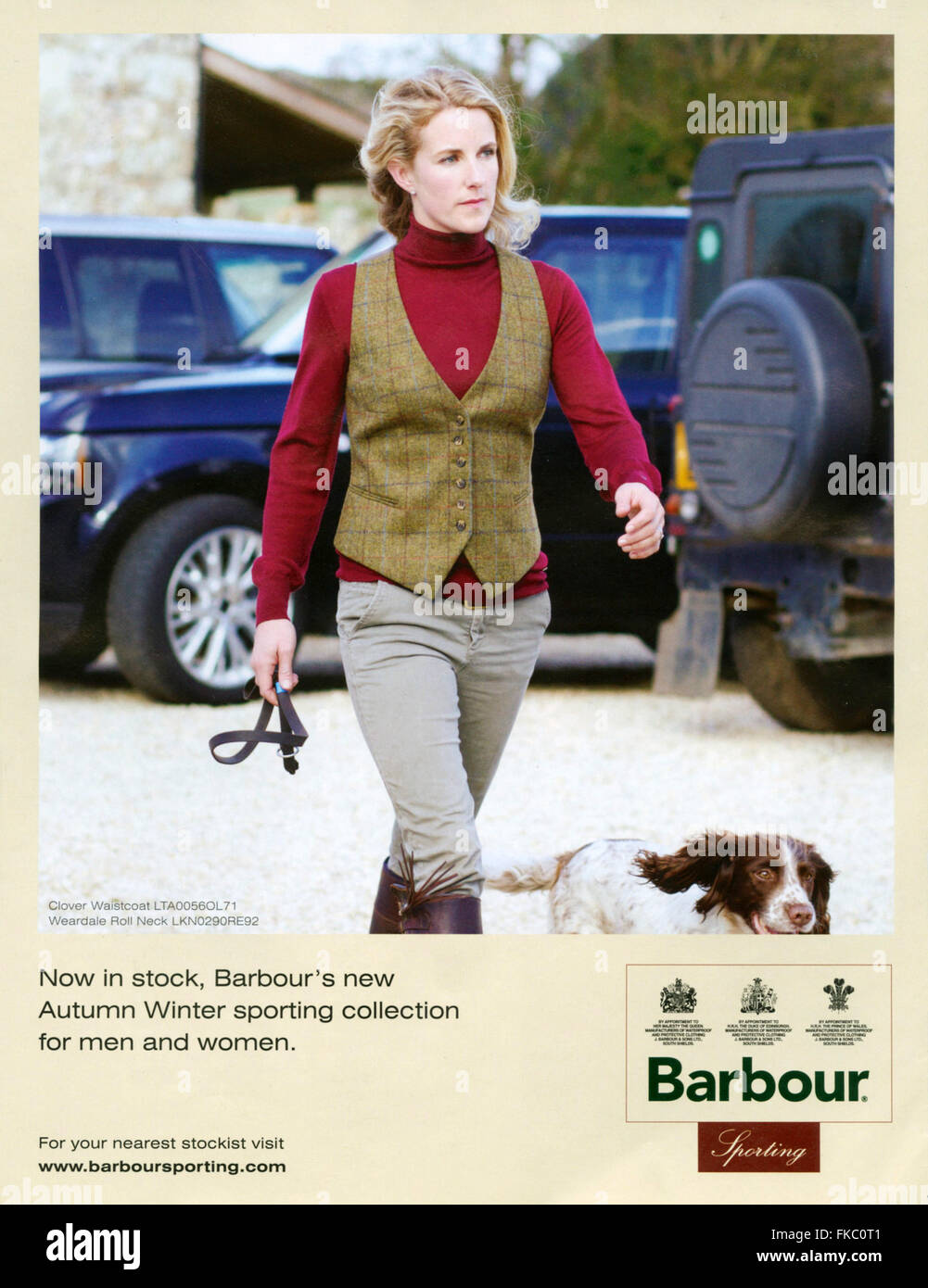 2010S UK Barbour Magazine annuncio pubblicitario Foto Stock