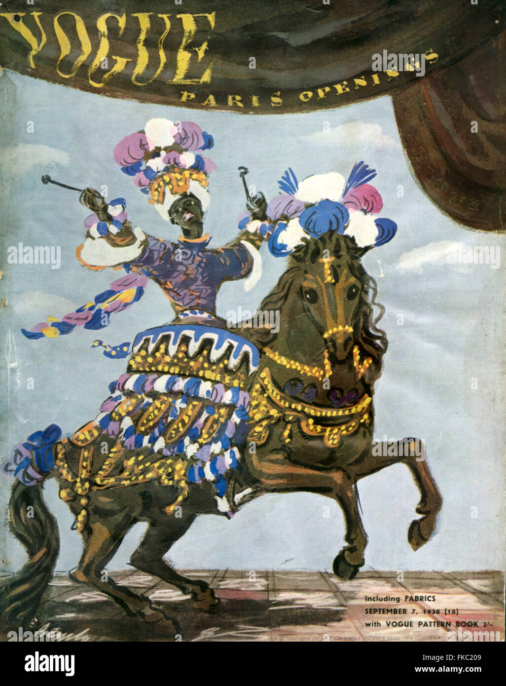 1930S UK rivista Vogue Cover Foto Stock