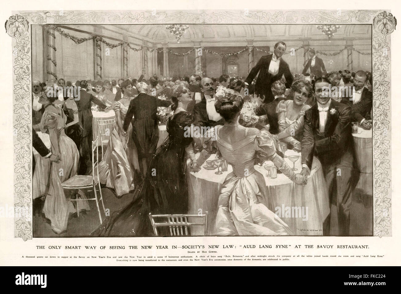 1900S UK Illustrated London News piastra del magazzino Foto Stock