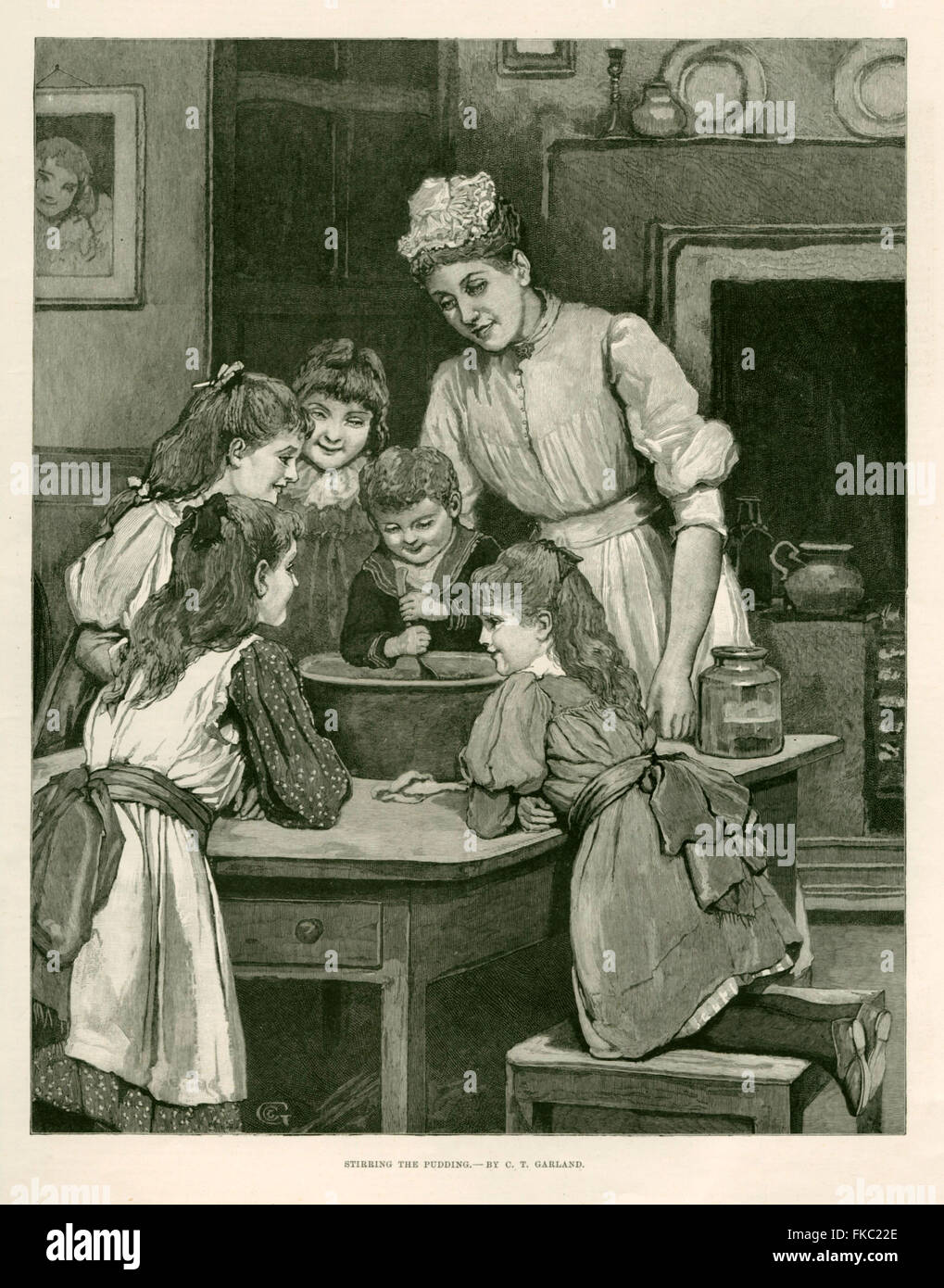 1890S UK Illustrated London News piastra del magazzino Foto Stock