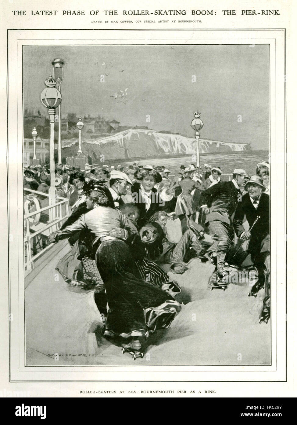 1900S UK Illustrated London News piastra del magazzino Foto Stock