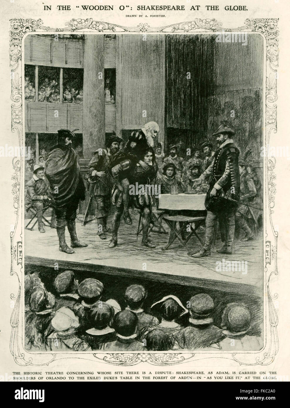 1900S UK Illustrated London News piastra del magazzino Foto Stock