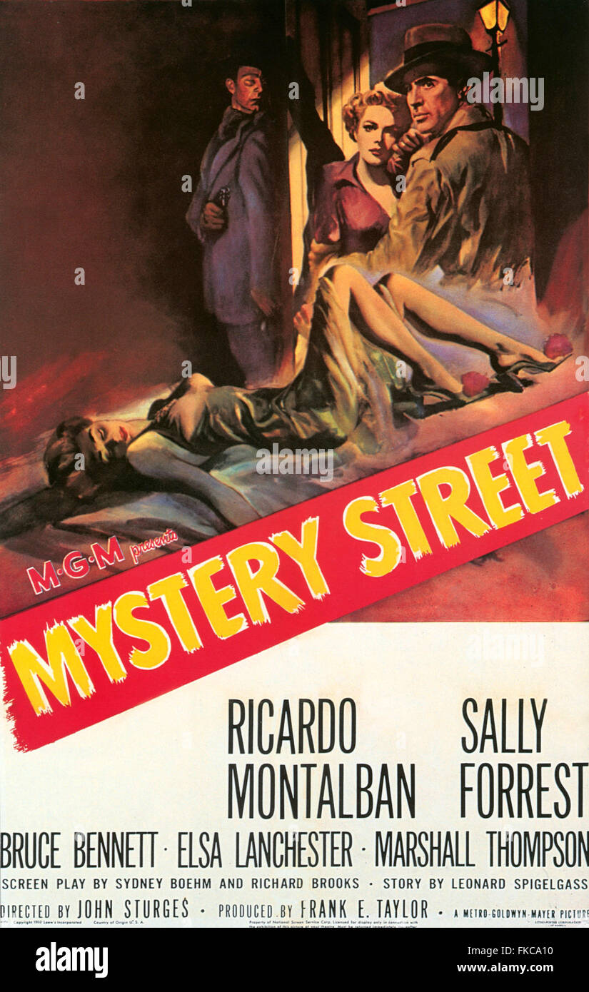 Anni Cinquanta USA mistero Street poster del film Foto Stock