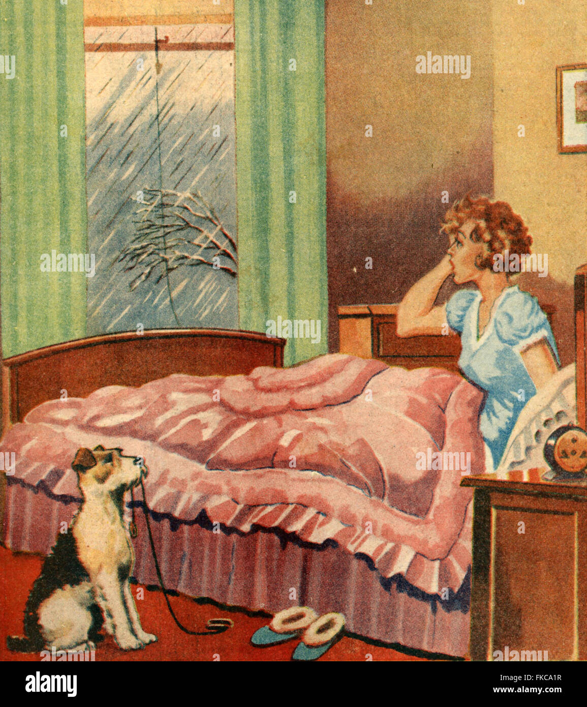 1950S UK illustrazioni piastra del magazzino Foto Stock