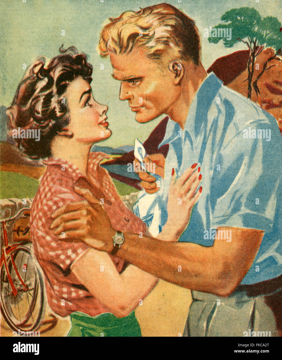1950S UK illustrazioni piastra del magazzino Foto Stock