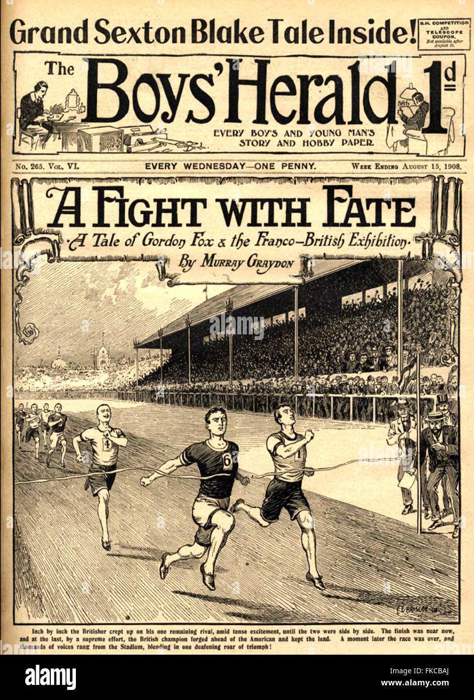 1900S UK Il ragazzo del Herald Copertina Foto Stock