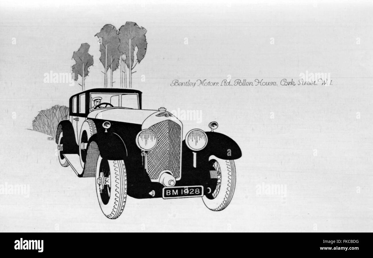 1920S UK Bentley Magazine annuncio pubblicitario Foto Stock