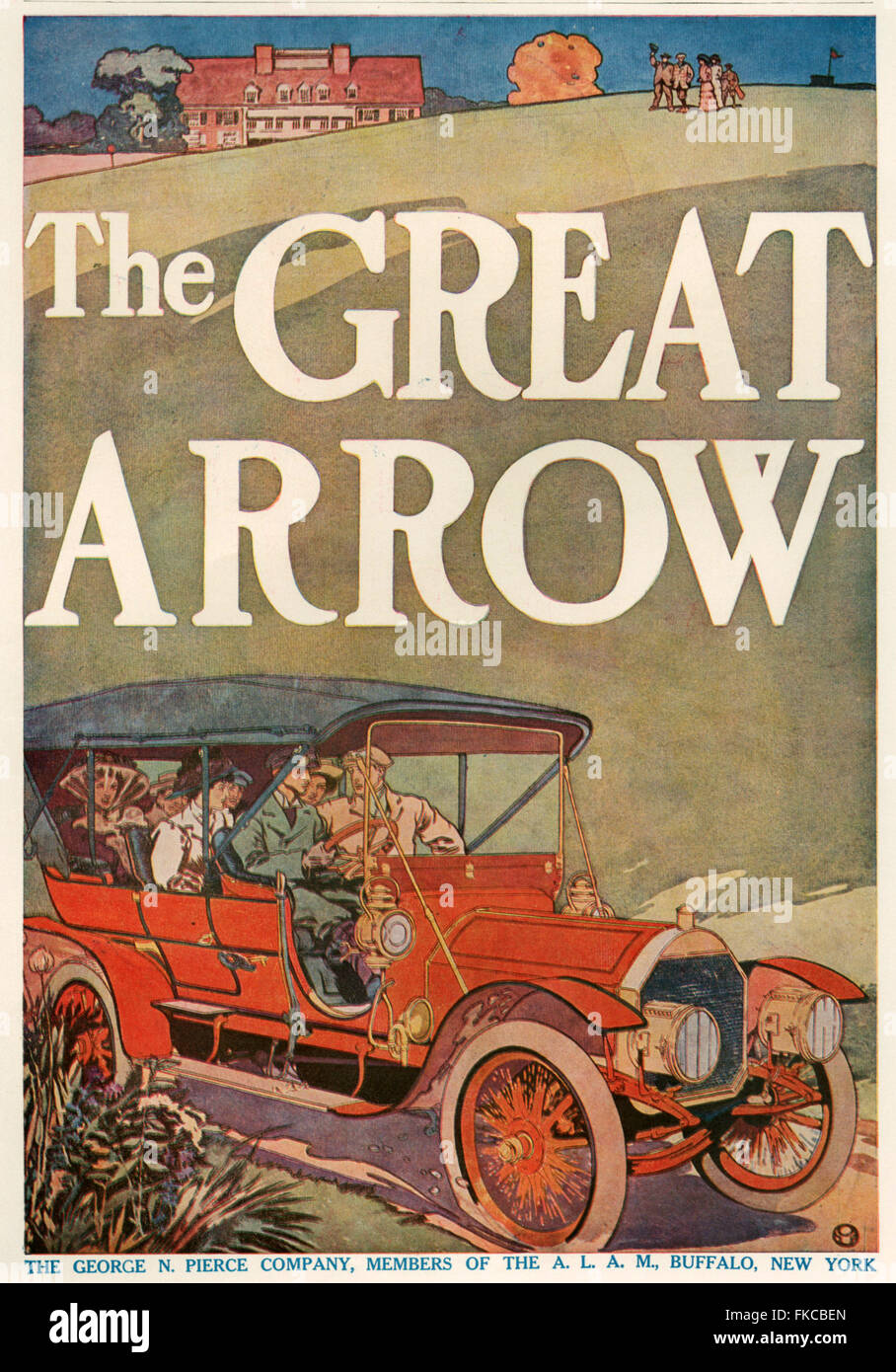 1910s USA Pierce-Arrow Magazine annuncio pubblicitario Foto Stock