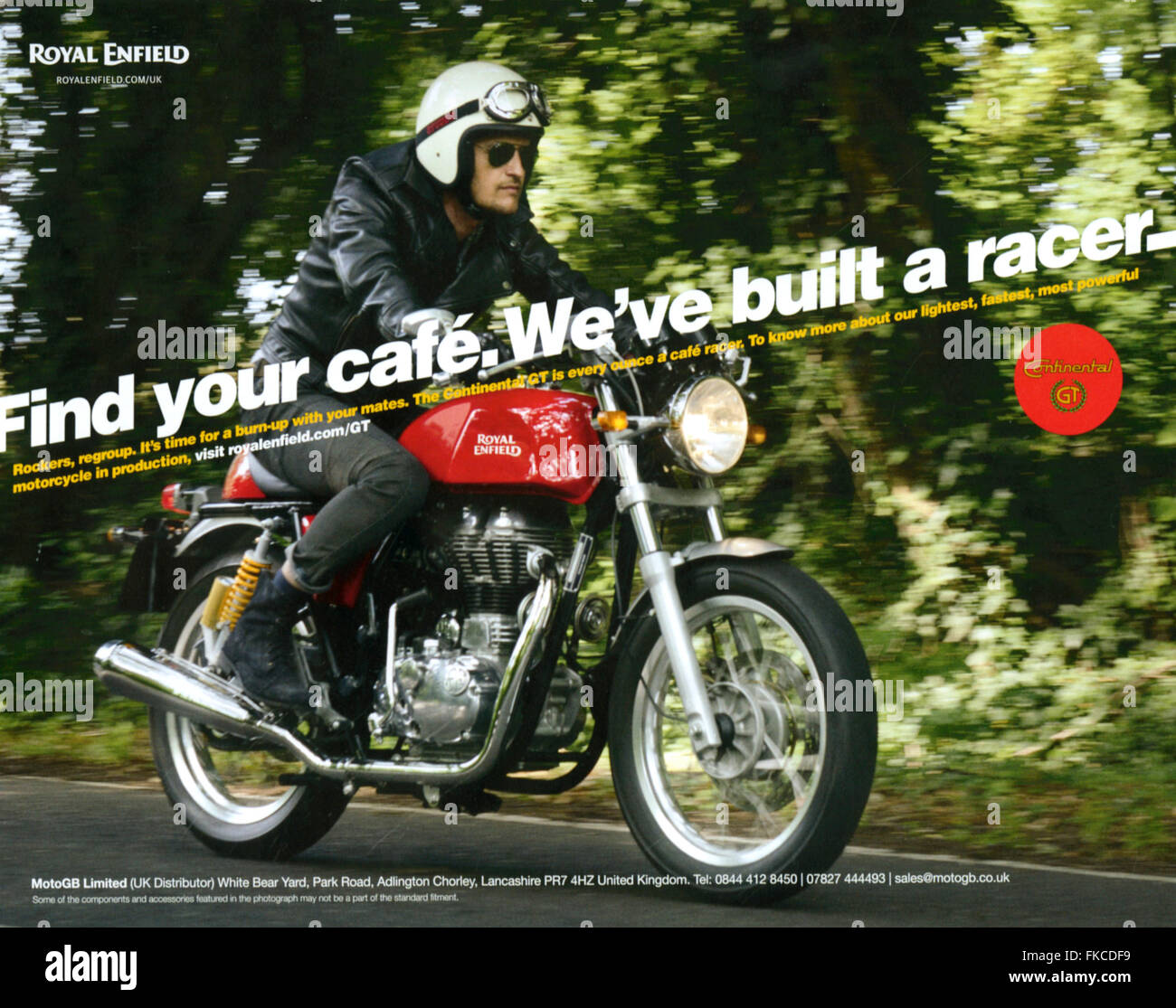 2010S UK Royal Enfield Magazine annuncio pubblicitario Foto Stock