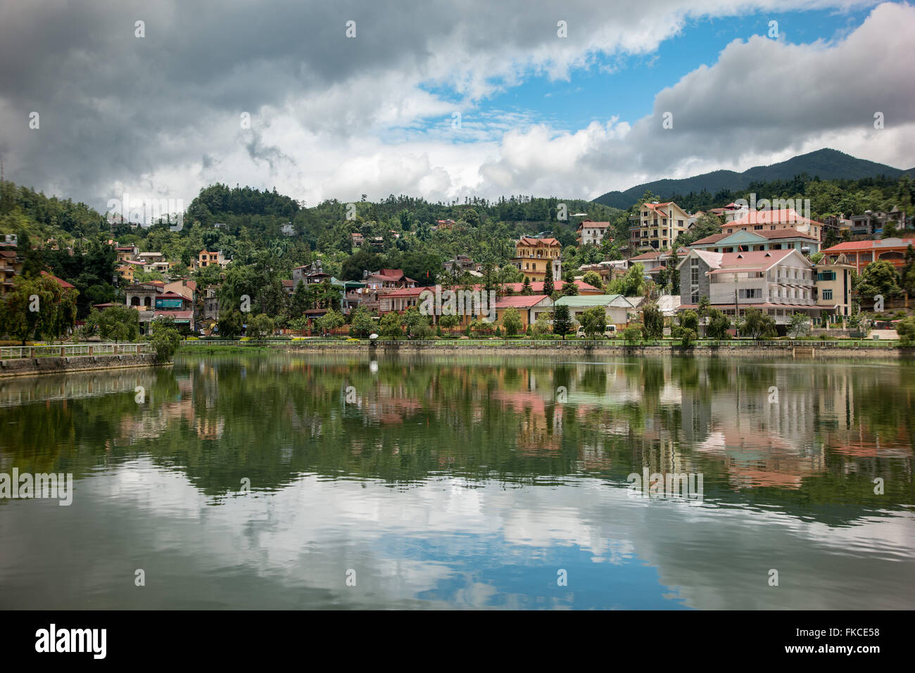 Sapa city, Lao cai, Vietnam Foto Stock