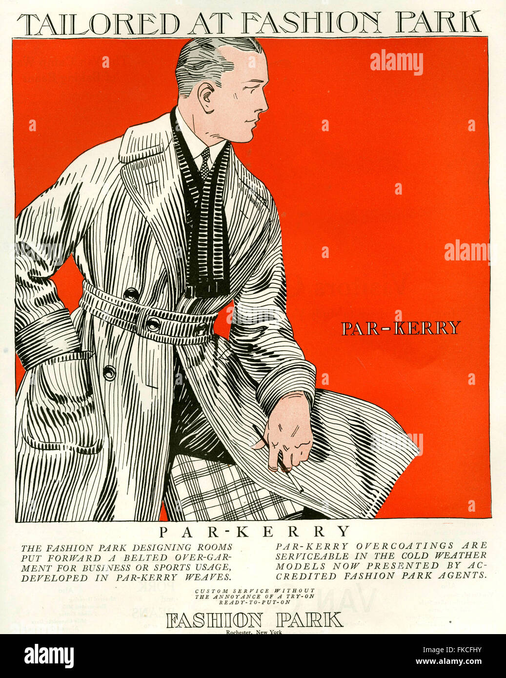 1920s USA Par-Kerry Magazine annuncio pubblicitario Foto Stock