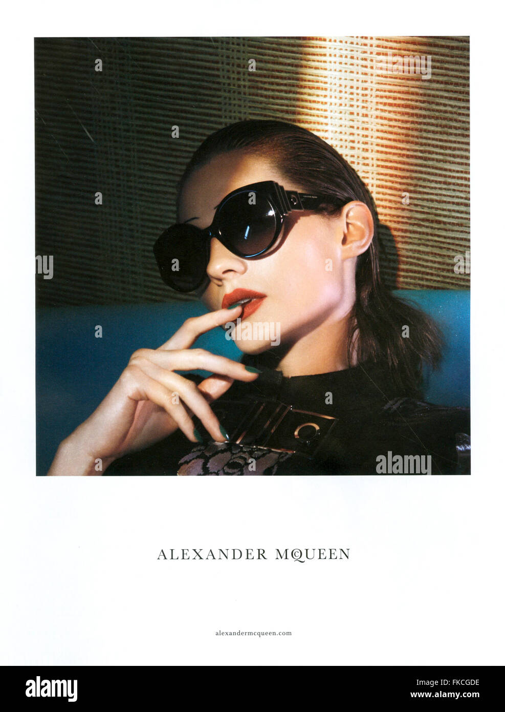 2010S UK Alexander McQueen Magazine annuncio pubblicitario Foto Stock