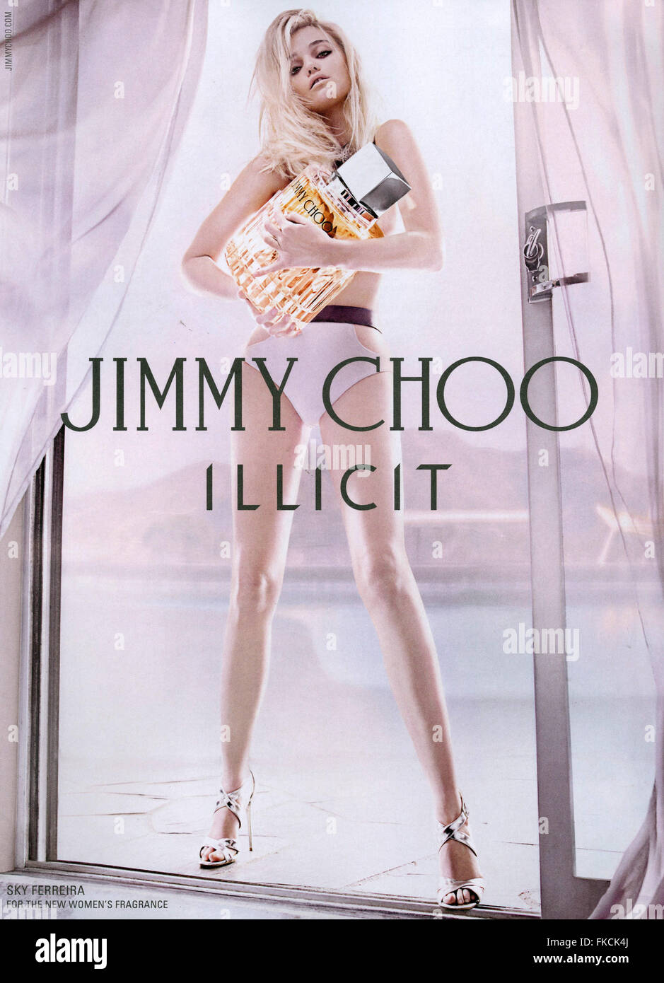 2010S UK Jimmy Choo Magazine annuncio pubblicitario Foto Stock