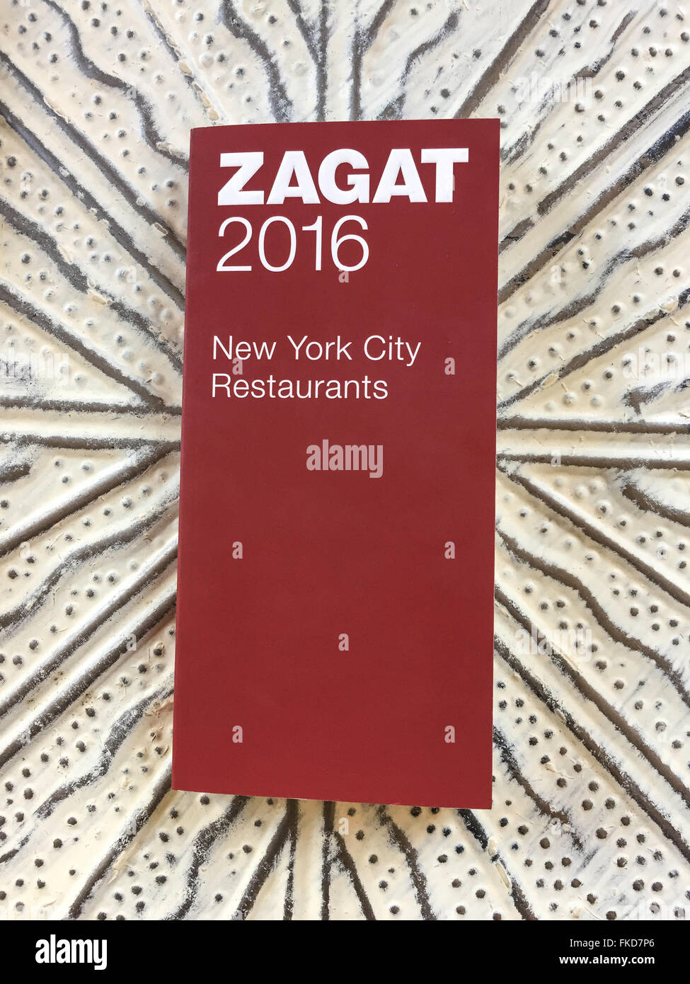 Zagat 2016 New York City Ristorante guida, STATI UNITI D'AMERICA Foto Stock