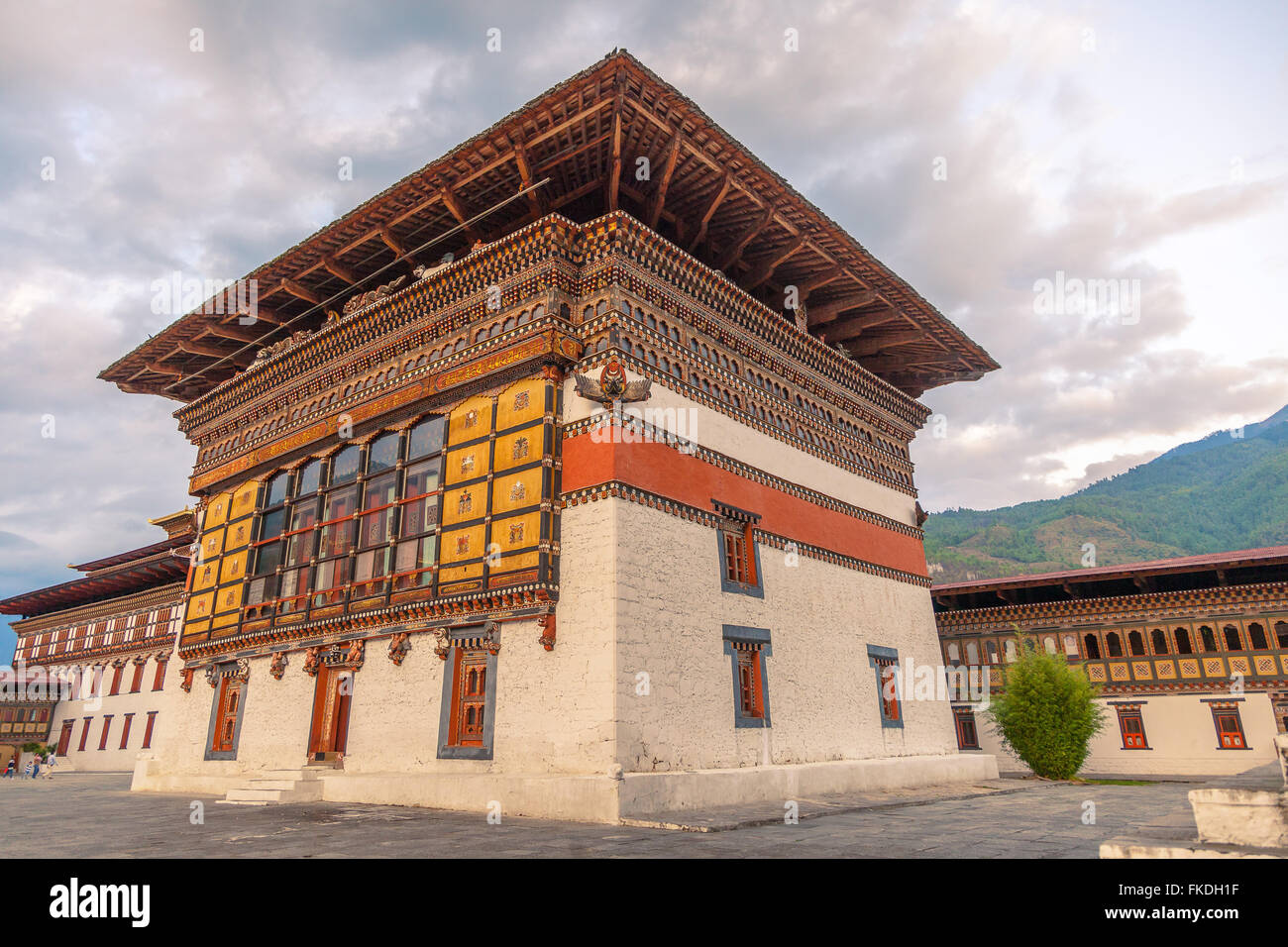 Tashichhoedzong monastero e fortezza, Thimphu. Foto Stock