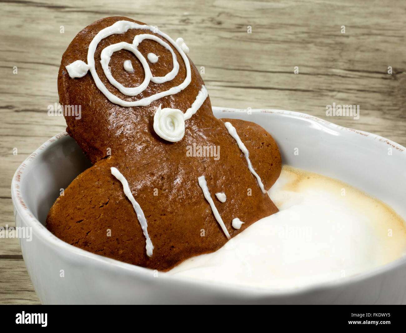 Gingerbread Man vuole immergersi Foto Stock