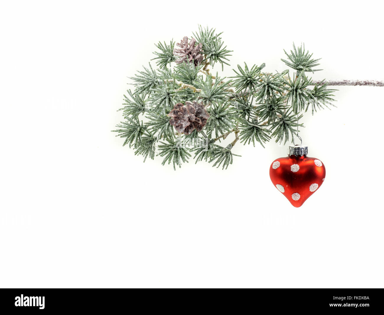 Pallina di natale sulla struttura ad albero Foto Stock