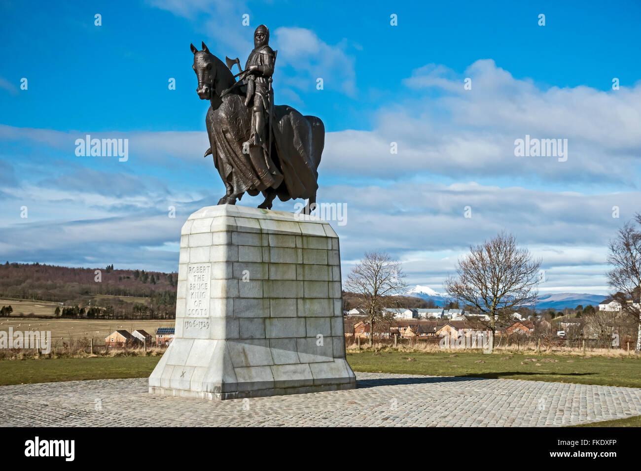 Il monumento di Bruce nella Battaglia di Bannockburn attrazione turistica in Stirling Scozia Scotland Foto Stock