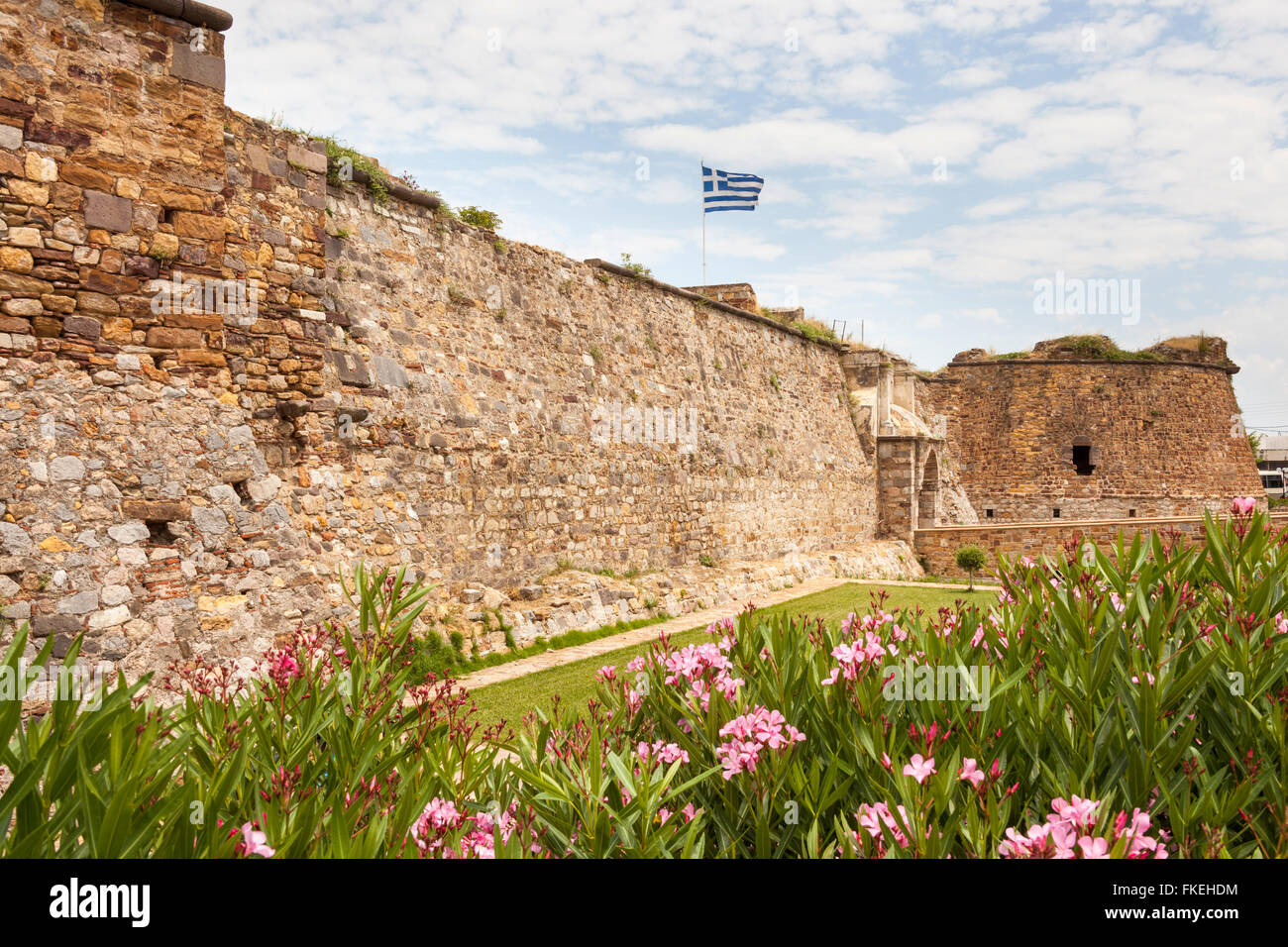 Il castello bizantino nella città di Chios, Chios, Grecia Foto Stock