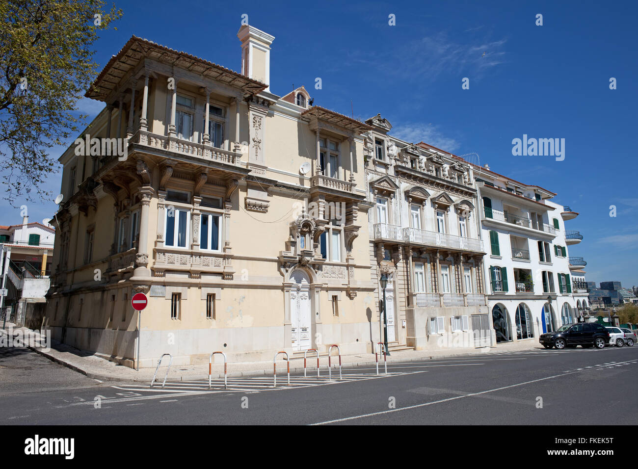 Portoghese tradizionale casa appartamento a Cascais, Portogallo Foto Stock