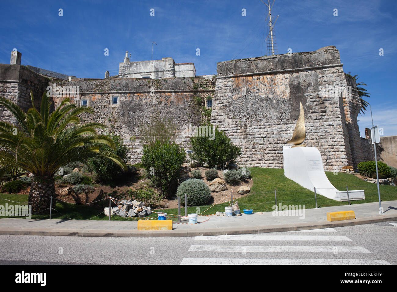 La Cidadela, il Nossa Senhora da Luz cittadella fortezza a Cascais, Portogallo Foto Stock