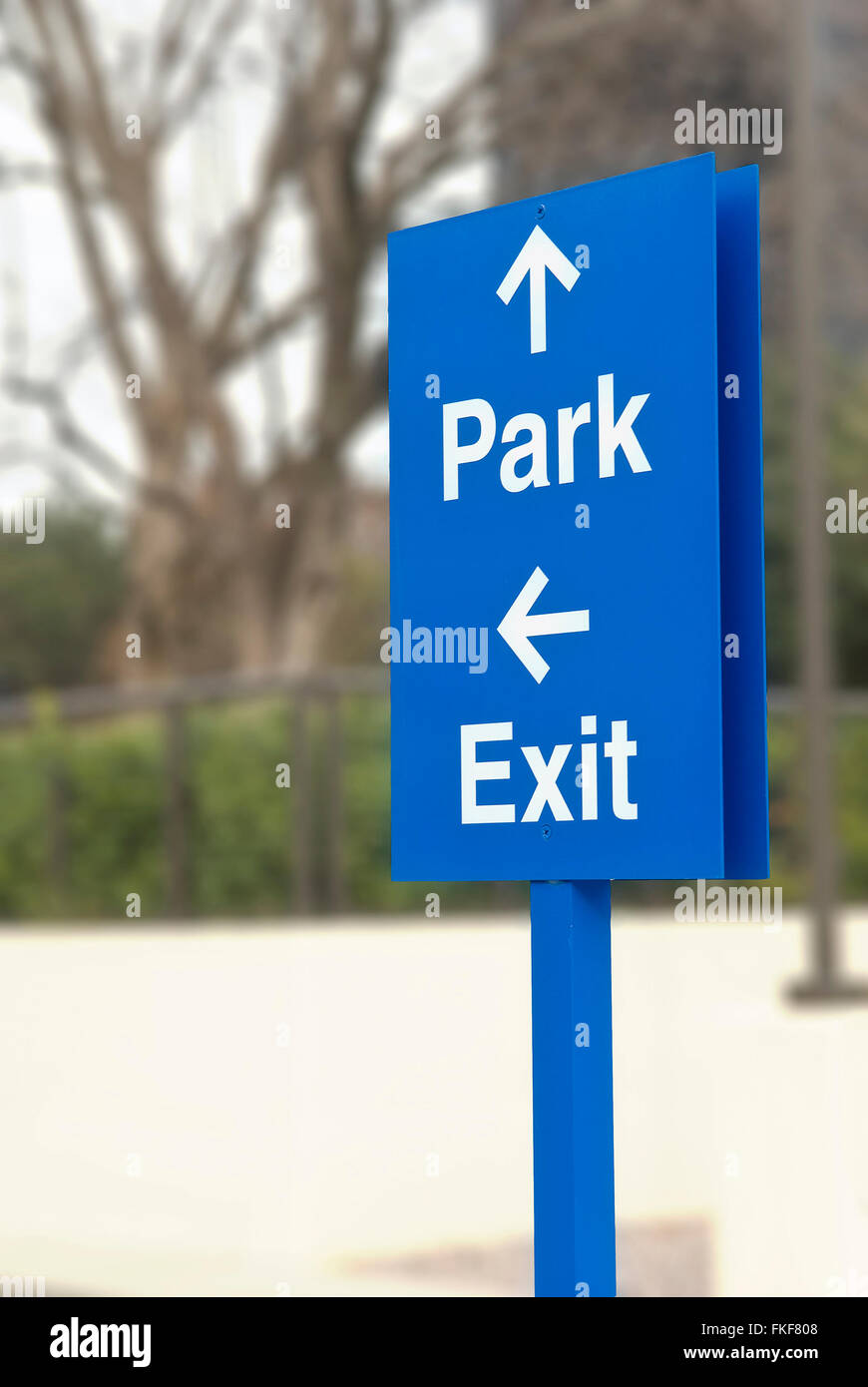 Direzioni Parcheggio segno Foto Stock
