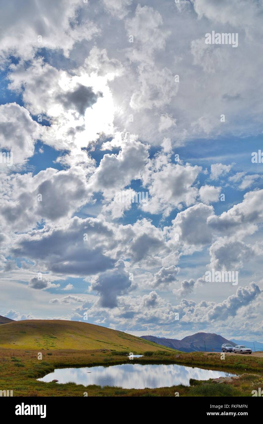 Vista dall indipendenza passa sul Continental Divide in Colorado, STATI UNITI D'AMERICA Foto Stock