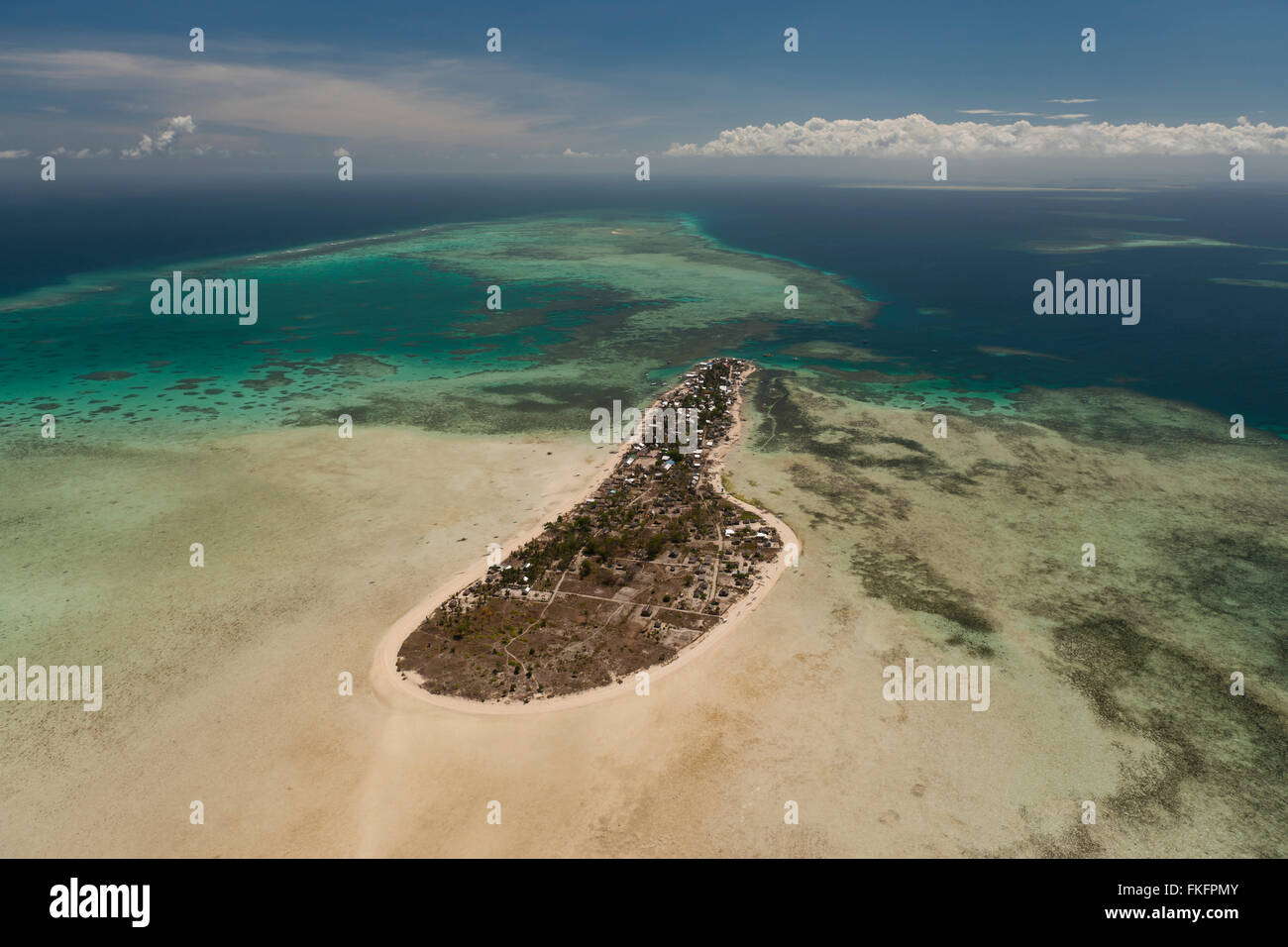 Isola Verde - questa piccola isola è completamente abitata con migliaia di persone Foto Stock