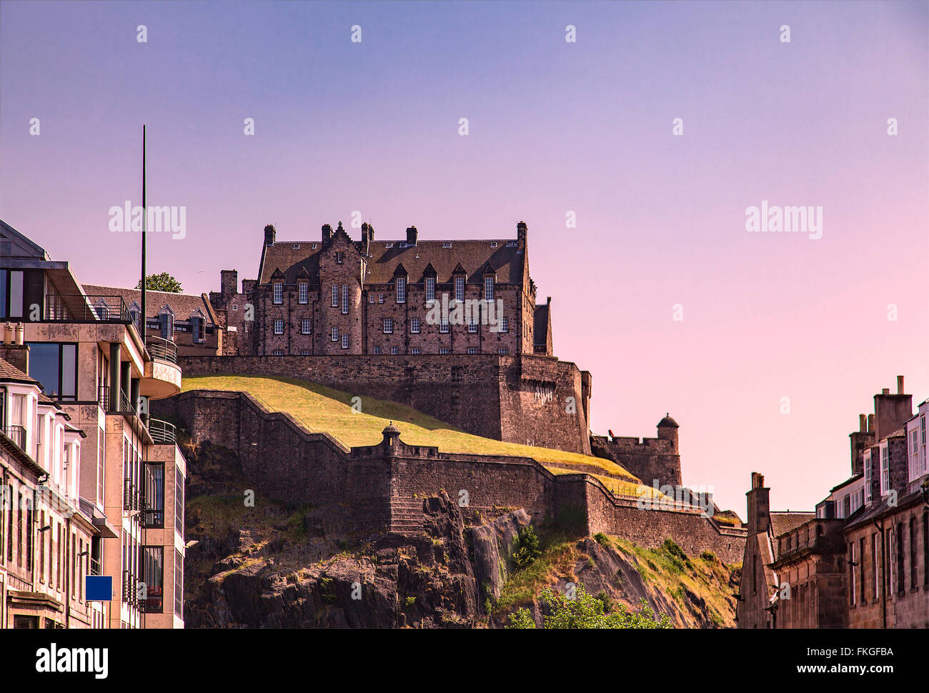 Immagine del Castello di Edimburgo, Scozia. Foto Stock