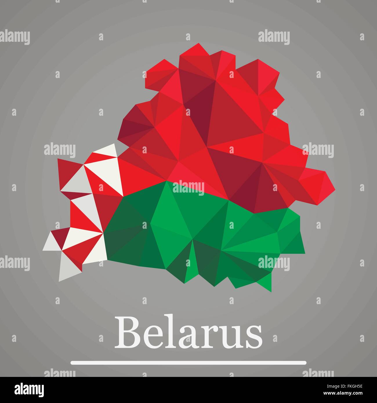 Vettore geometrico Mappa di Bielorussia Illustrazione Vettoriale