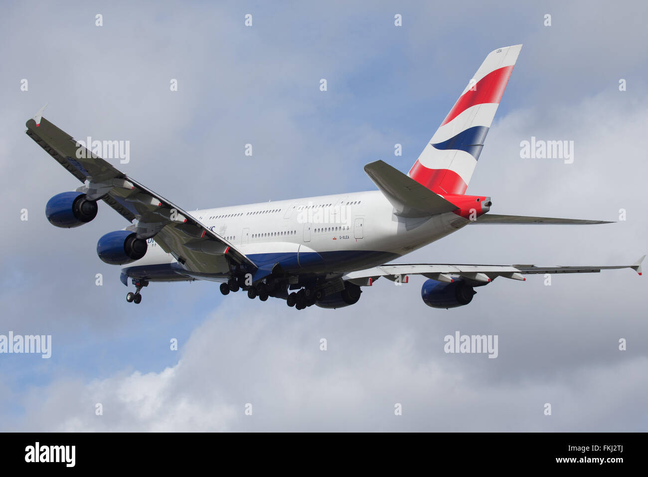 British Airways Airbus A380 Superjumbo London Heathrow Foto Stock