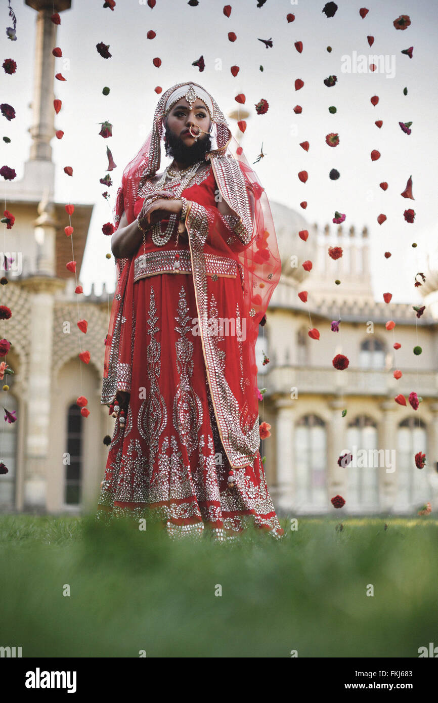 Harnaam Kaur, il barbuto Dame corpo attivista positivo. Foto Stock