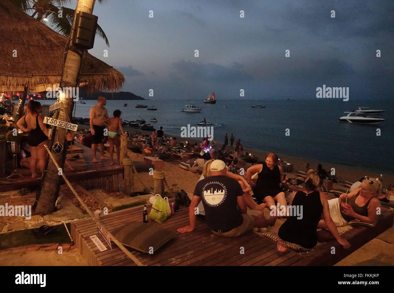 Coco Tam's bar nel villaggio di pescatori,Bophut Beach.Koh Samui Thailandia Foto Stock