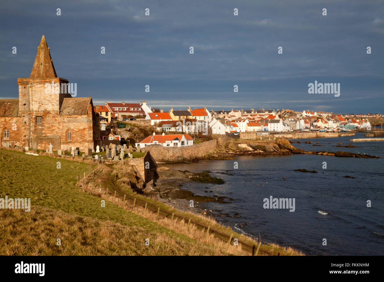 L'Auld Kirk presso il St Monans East Neuk di Fife Scozia Scotland Foto Stock