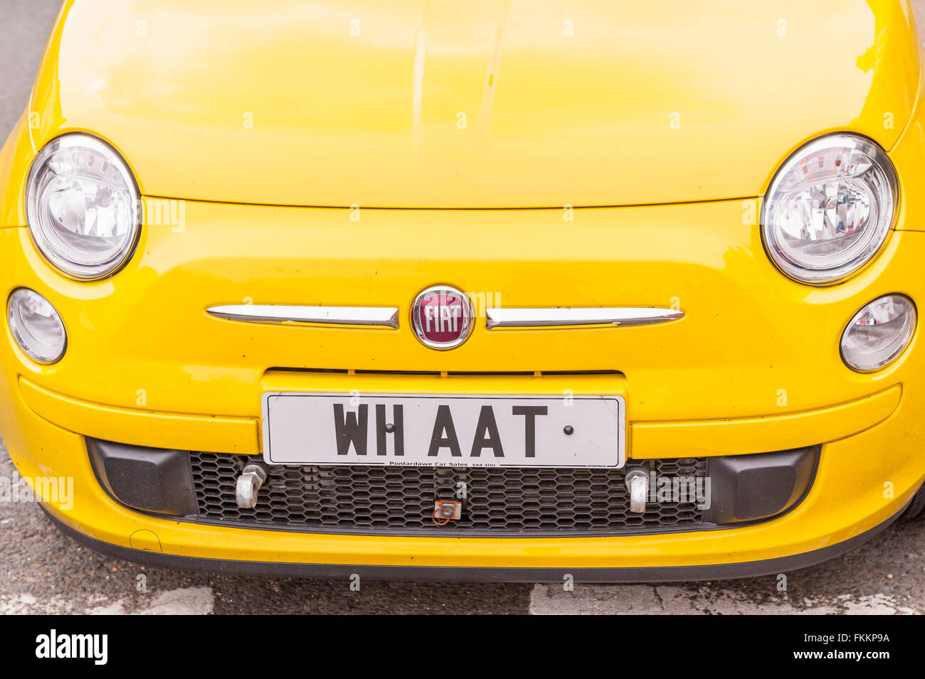 Un divertente personalizzato privato numero di targa nel Regno Unito Foto Stock