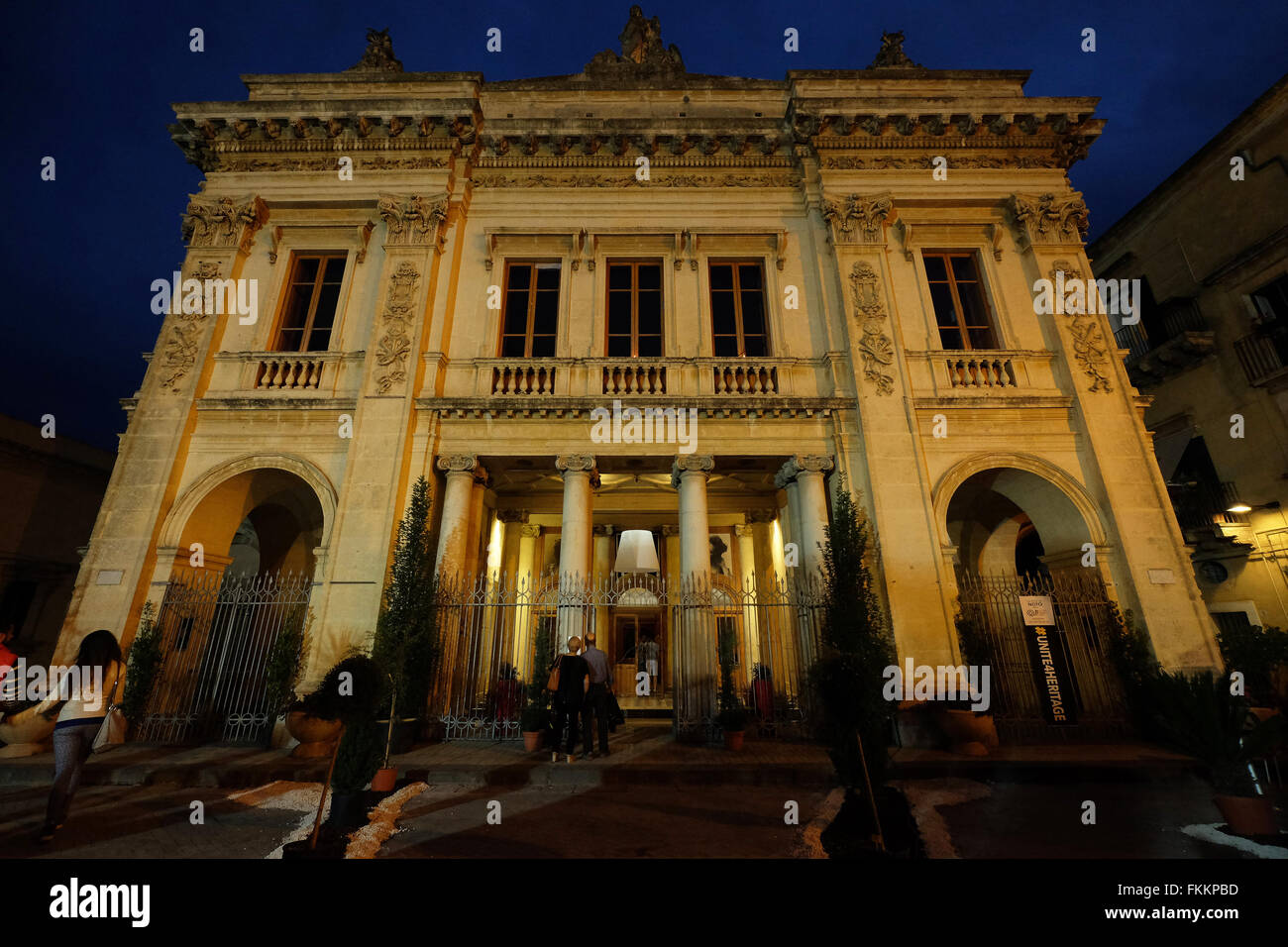 Teatro di Vittorio Emanuele,noto,Sicilia,Italia Foto Stock